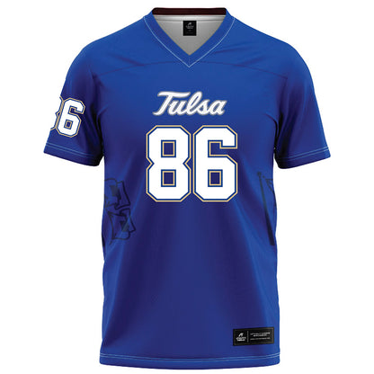 Tulsa - NCAA Football : Luke Tevis - Blue Football Jersey-0