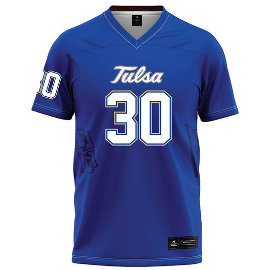 Tulsa - NCAA Football : Maruio White Jr. - Blue Football Jersey-0