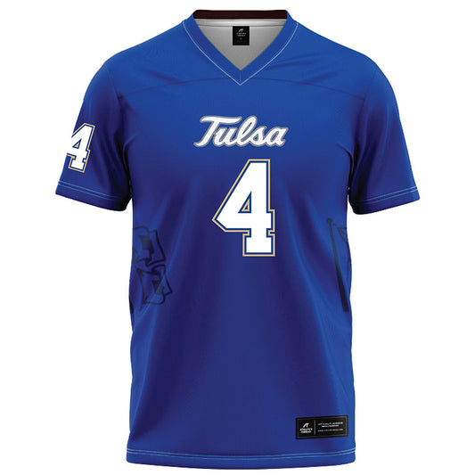 Tulsa - NCAA Football : Anthony Romphf - Blue Football Jersey-0