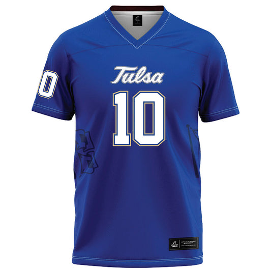 Tulsa - NCAA Football : Baylor Hayes - Blue Football Jersey-0
