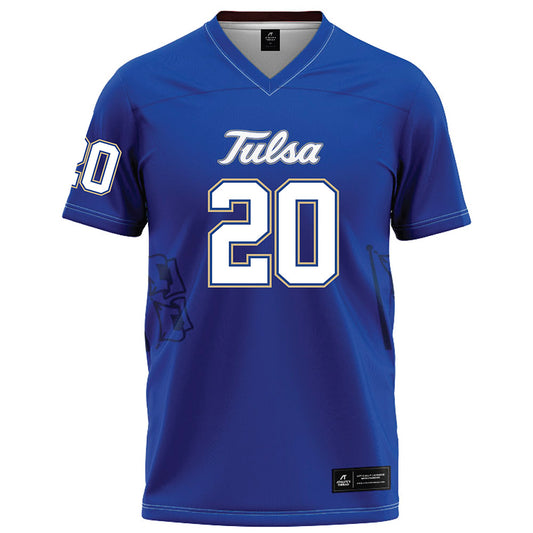 Tulsa - NCAA Football : RJ McIntosh - Blue Football Jersey-0