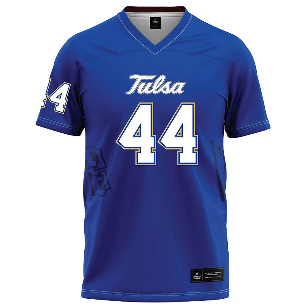 Tulsa - NCAA Football : Henry Simon - Blue Football Jersey-0