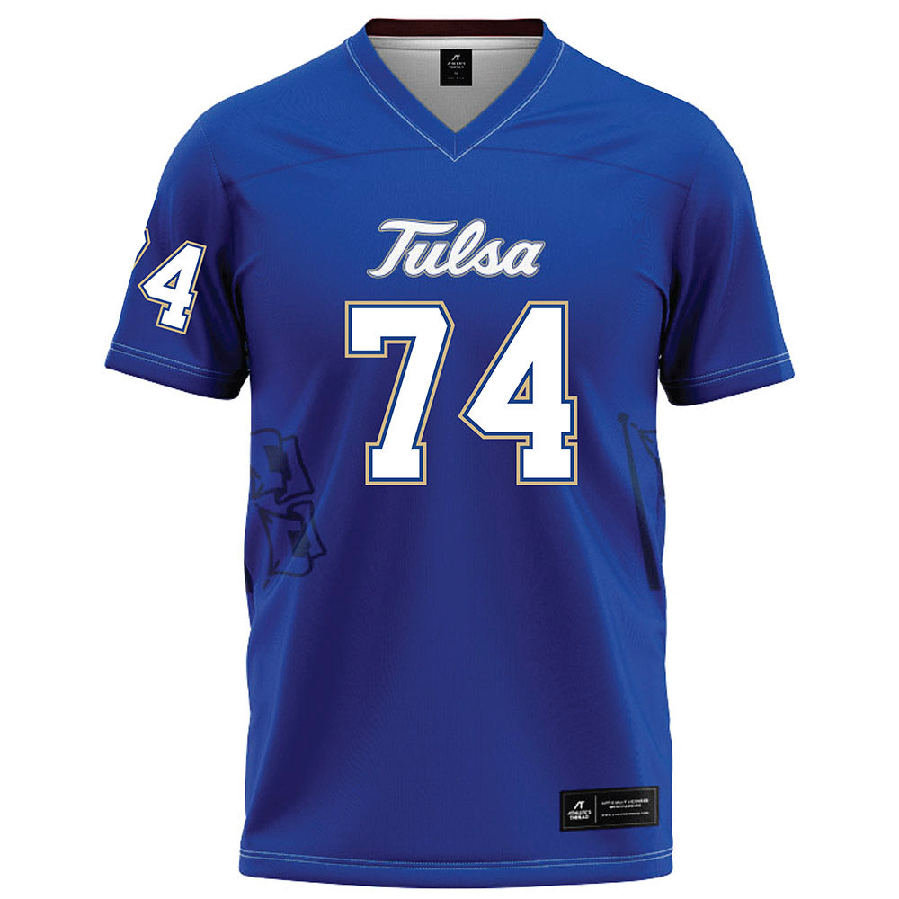 Tulsa - NCAA Football : Logan Rich - Blue Football Jersey-0