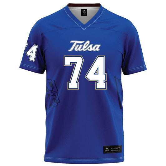 Tulsa - NCAA Football : Logan Rich - Blue Football Jersey-0