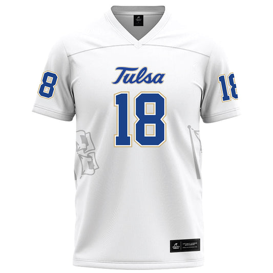 Tulsa - NCAA Football : Zachaun Williams - White Football Jersey-0