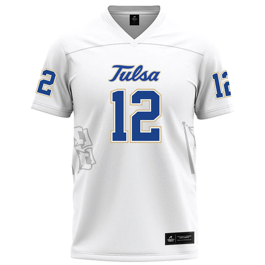 Tulsa - NCAA Football : Corey Smith - White Football Jersey-0