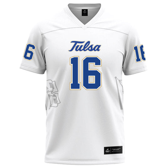 Tulsa - NCAA Football : Andrew Alford - White Football Jersey-0