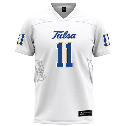 Tulsa - NCAA Football : Jdan Burnett - White Football Jersey-0