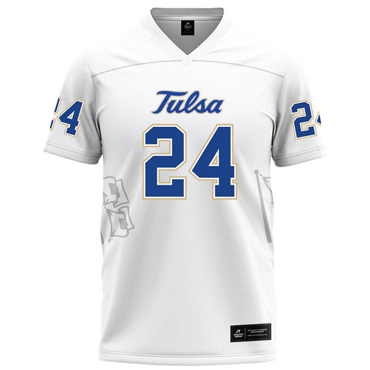 Tulsa - NCAA Football : Buddha Garrett - White Football Jersey-0