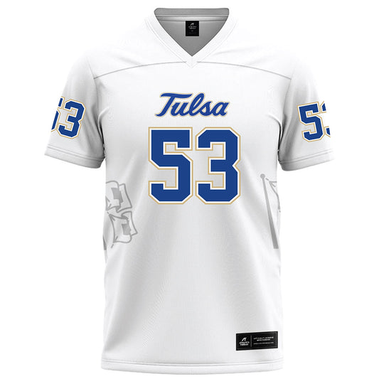 Tulsa - NCAA Football : Jack Hood - White Football Jersey-0