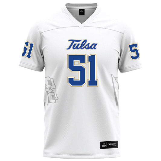 Tulsa - NCAA Football : Tristan Lawyer - White Football Jersey-0