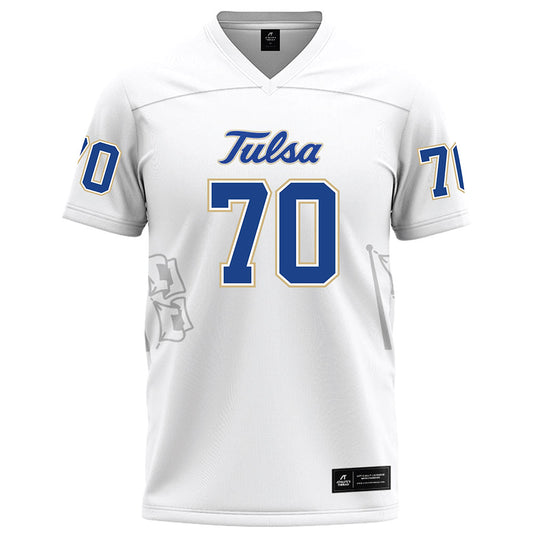 Tulsa - NCAA Football : Evan Odom - White Football Jersey-0