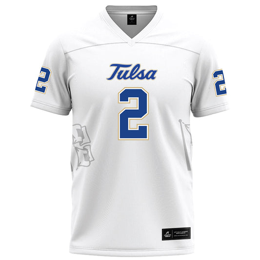 Tulsa - NCAA Football : Ajay Allen Jr - White Football Jersey-0