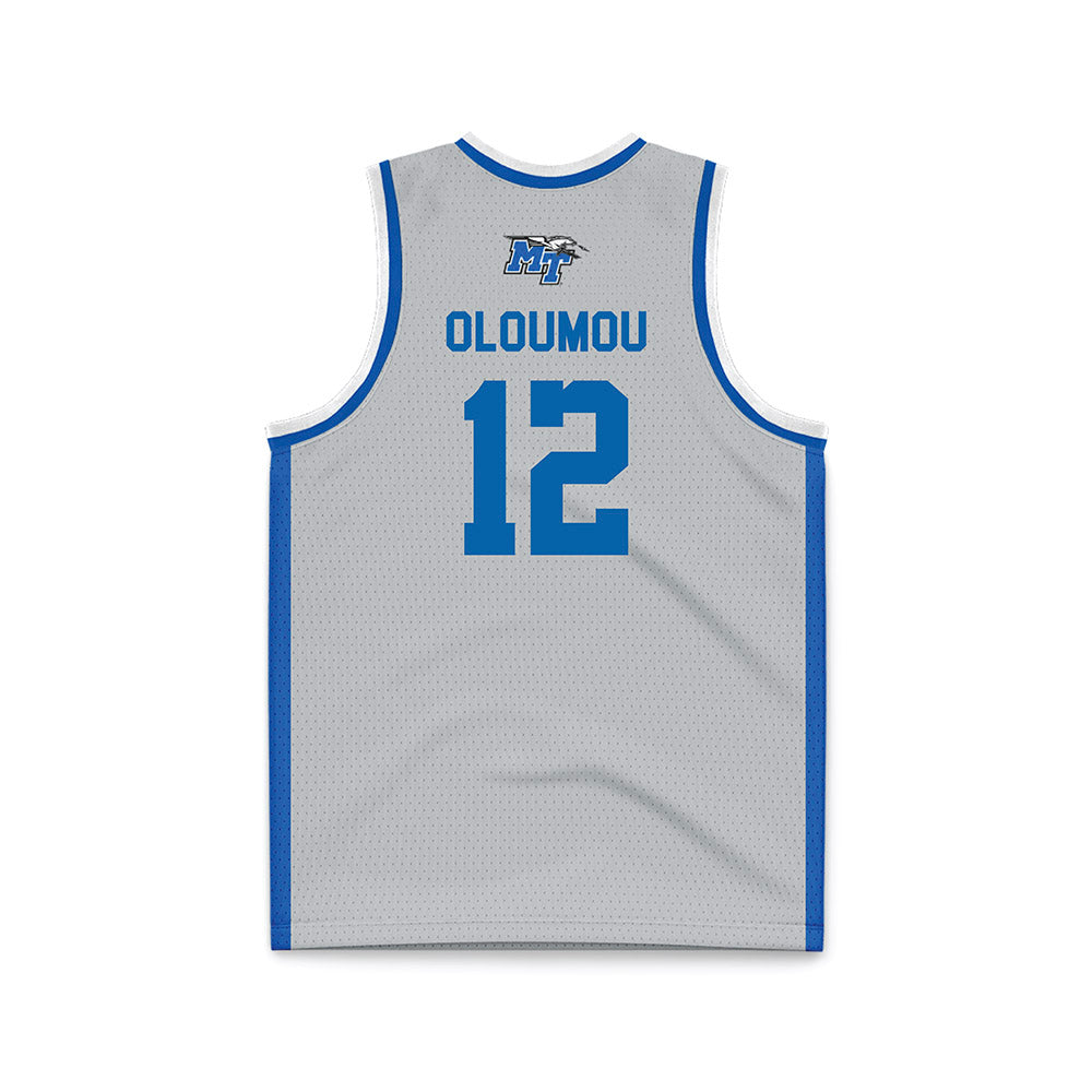 MTSU - NCAA Men's Basketball : Brandon Oloumou - Light Grey Basketball Jersey-1