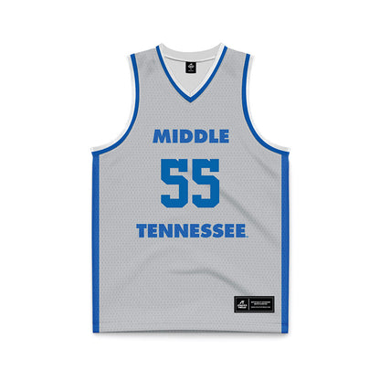 MTSU - NCAA Men's Basketball : Sean Smith - Light Grey Basketball Jersey-0