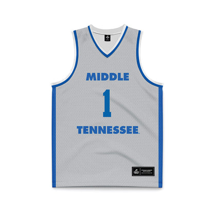 MTSU - NCAA Men's Basketball : Alec Oglesby - Light Grey Basketball Jersey-0