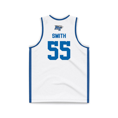 MTSU - NCAA Men's Basketball : Sean Smith - White Basketball Jersey-1
