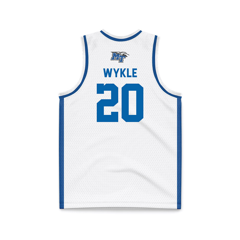 MTSU - NCAA Men's Basketball : Savon Wykle - White Basketball Jersey-1