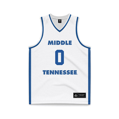 MTSU - NCAA Men's Basketball : Alec Oglesby - White Basketball Jersey-0