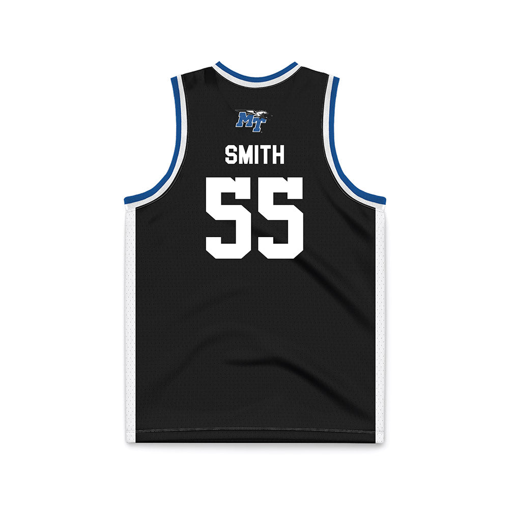 MTSU - NCAA Men's Basketball : Sean Smith - Black Basketball Jersey-1