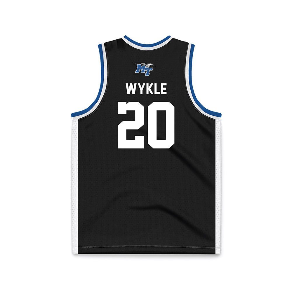 MTSU - NCAA Men's Basketball : Savon Wykle - Black Basketball Jersey-1