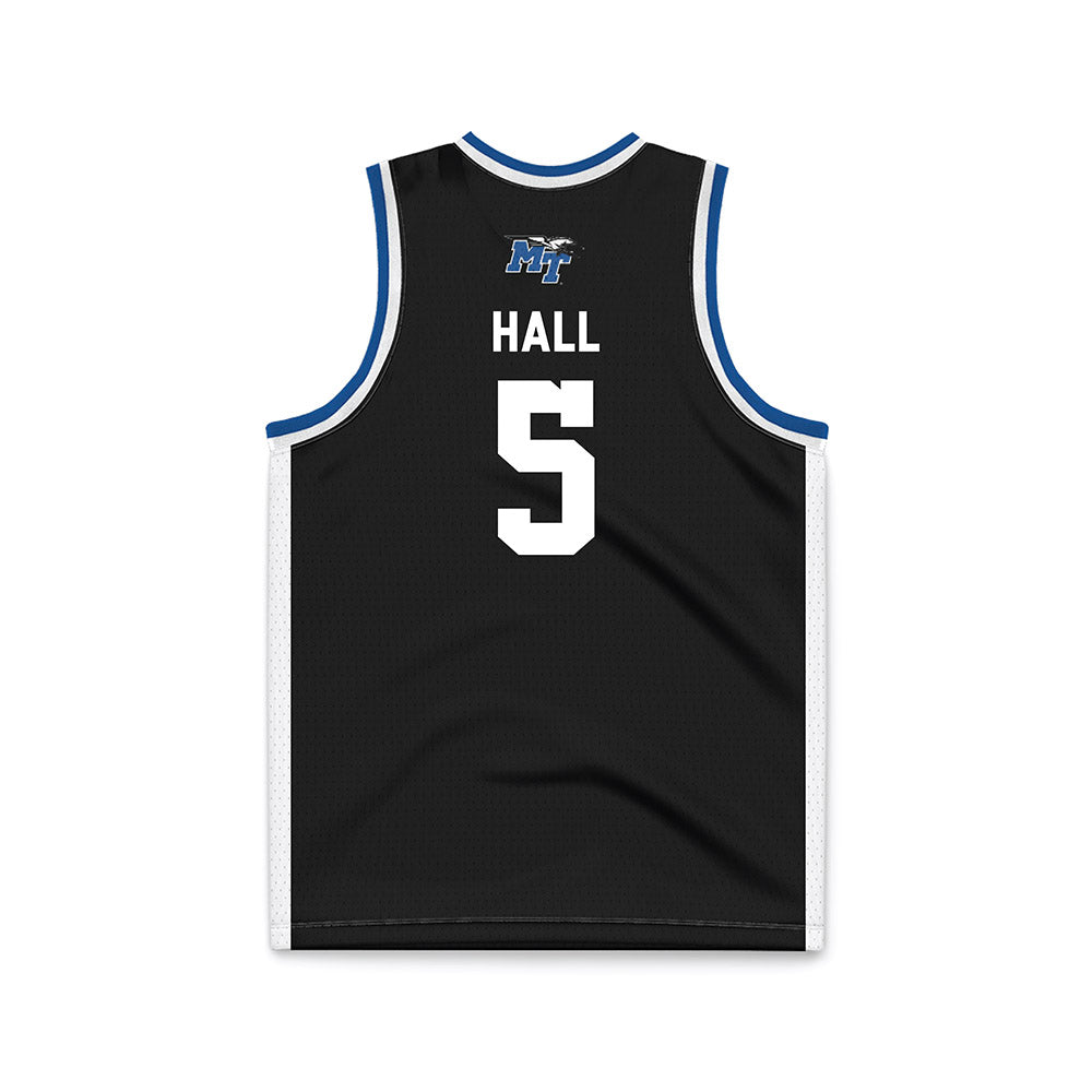 MTSU - NCAA Men's Basketball : Jarred Hall - Black Basketball Jersey