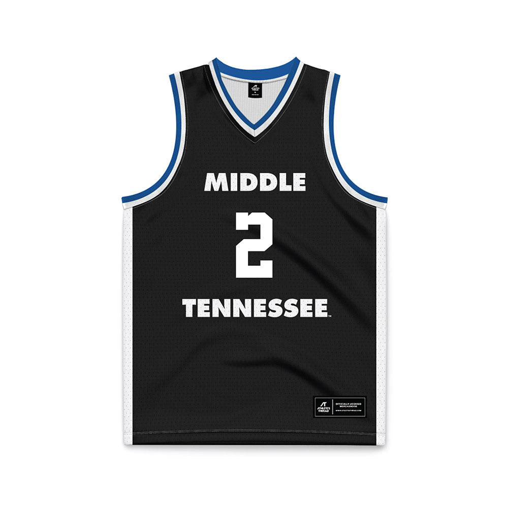 MTSU - NCAA Men's Basketball : Jlynn Counter - Black Basketball Jersey-0