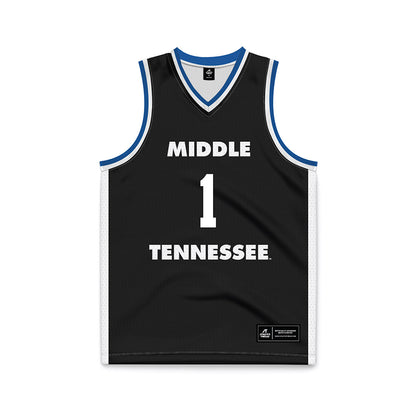 MTSU - NCAA Men's Basketball : Alec Oglesby - Black Basketball Jersey-0