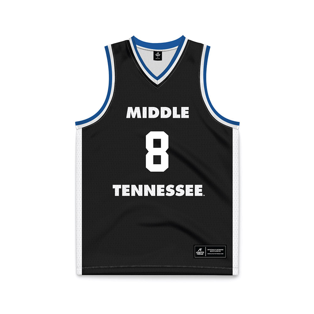 MTSU - NCAA Men's Basketball : Jax Howard - Black Basketball Jersey-0