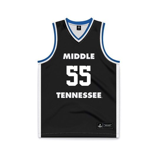 MTSU - NCAA Men's Basketball : Sean Smith - Black Basketball Jersey-0