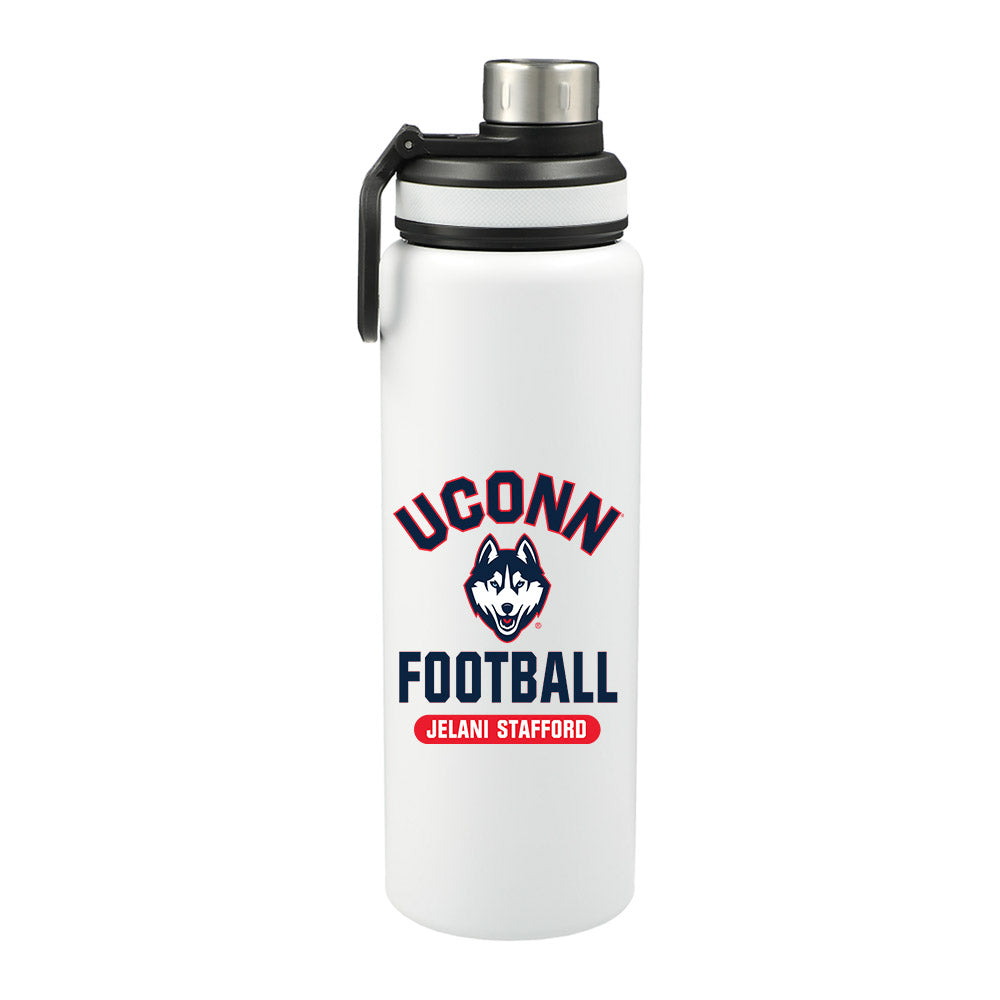 UConn - NCAA Football : Jelani Stafford - 32oz Stainless Steel Bottle-0