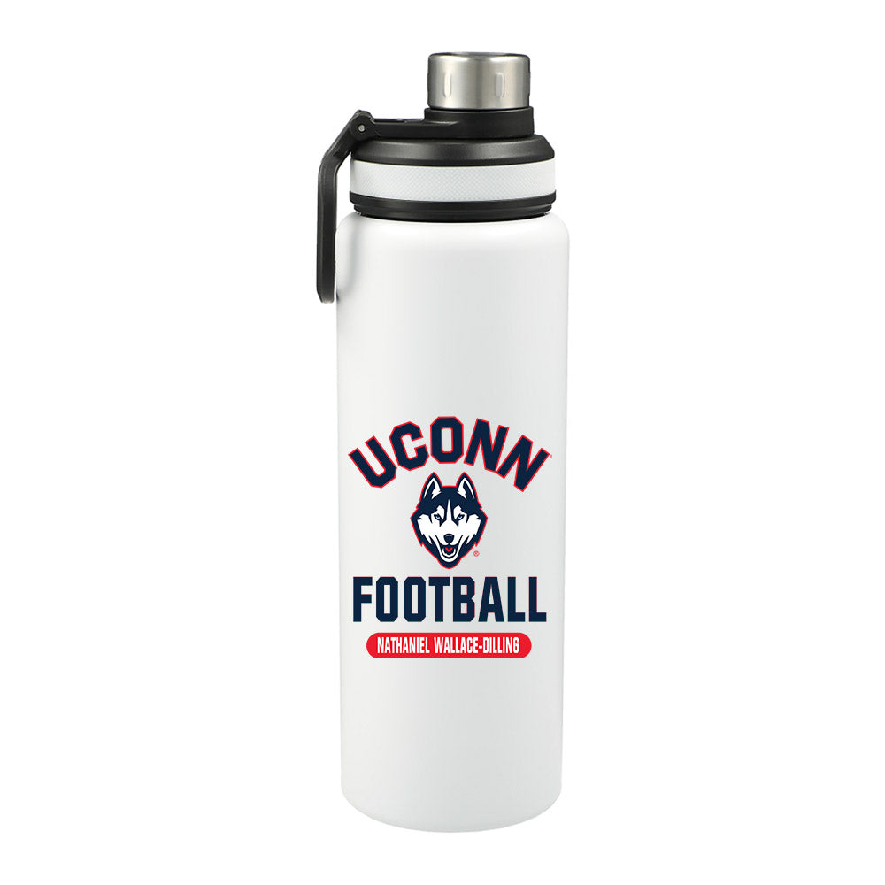 UConn - NCAA Football : Nathaniel Wallace-Dilling - 32oz Stainless Steel Bottle-0