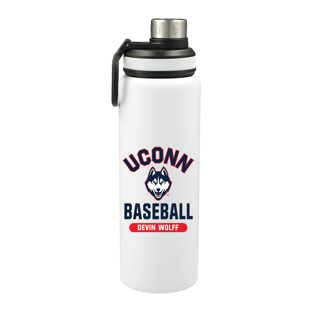 UConn - NCAA Baseball : Devin Wolff - 32oz Stainless Steel Bottle-0