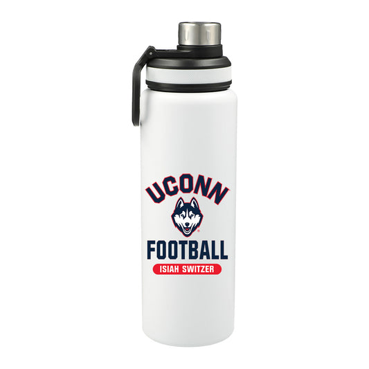 UConn - NCAA Football : Isiah Switzer - 32oz Stainless Steel Bottle-0