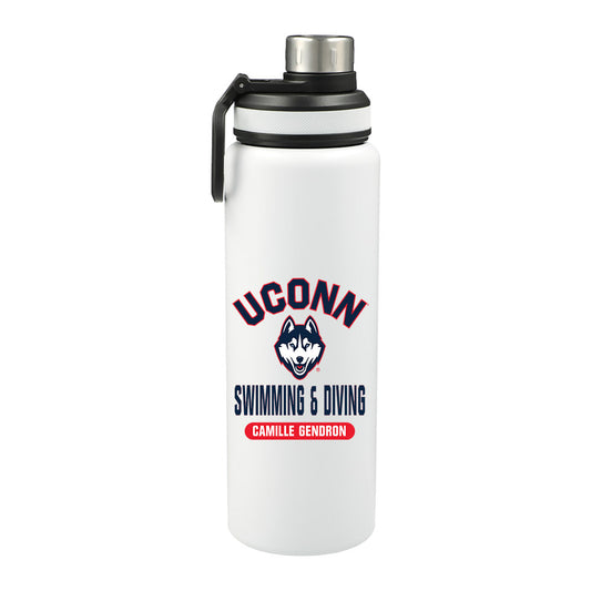 UConn - NCAA Women's Swimming & Diving : Camille Gendron - 32oz Stainless Steel Bottle-0