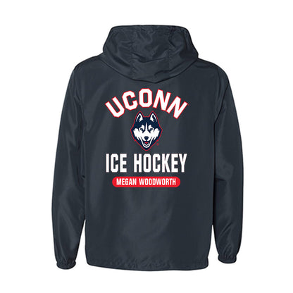 UConn - NCAA Women's Ice Hockey : Megan Woodworth - Windbreaker