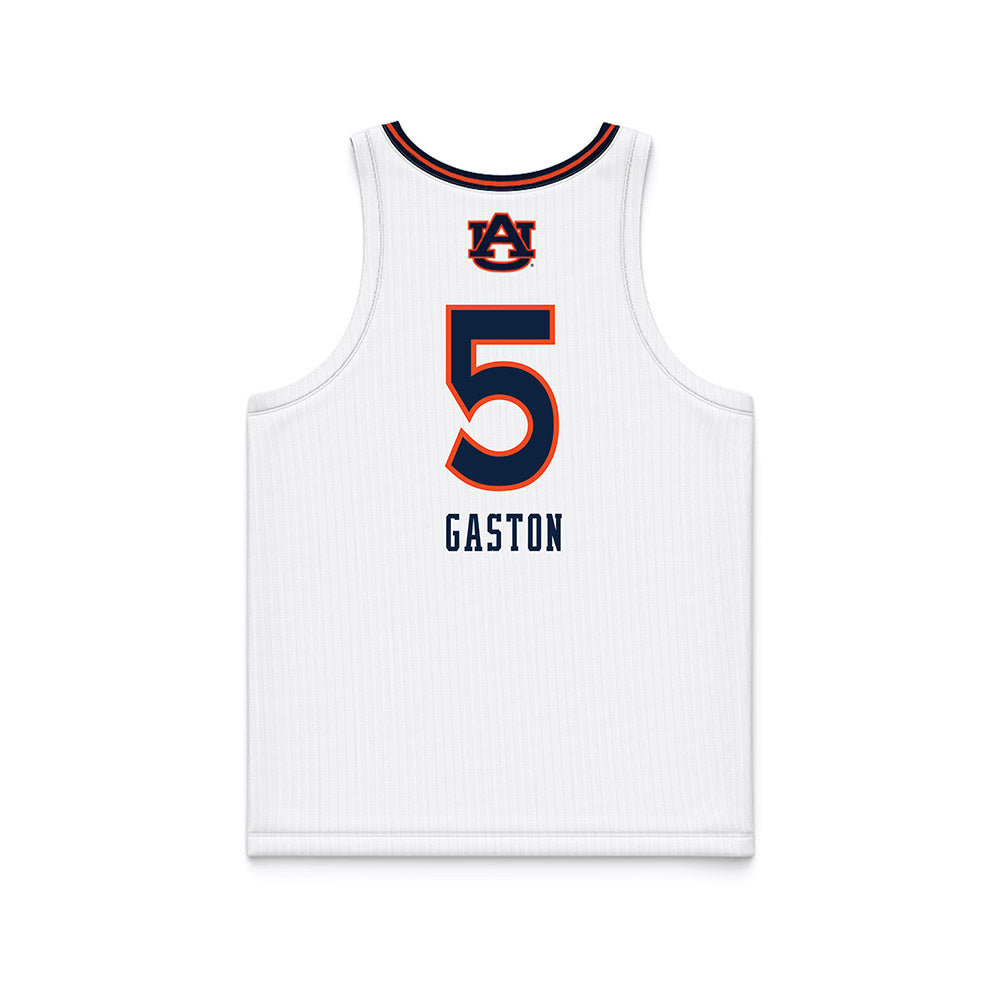 Auburn - NCAA Women's Basketball : Deyona Gaston - White Basketball Jersey