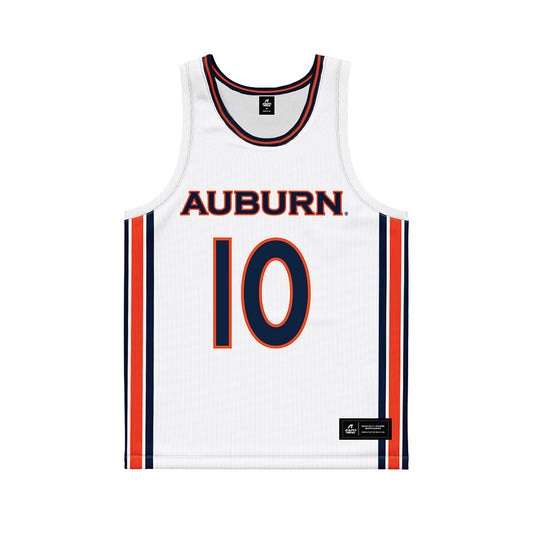 Auburn - NCAA Women's Basketball : Sania Richardson - White Basketball Jersey-0