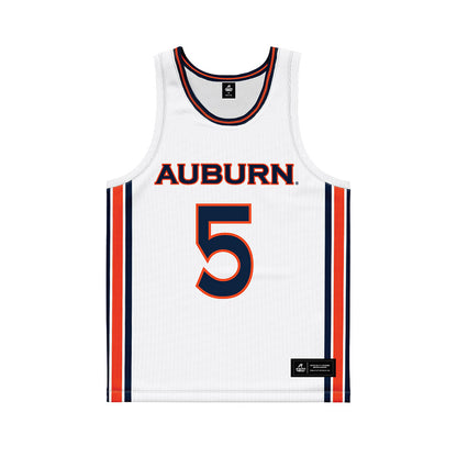 Auburn - NCAA Women's Basketball : Deyona Gaston - White Basketball Jersey