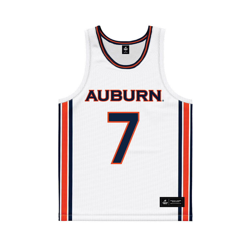 Auburn - NCAA Women's Basketball : A'riel Jackson - White Basketball Jersey-0