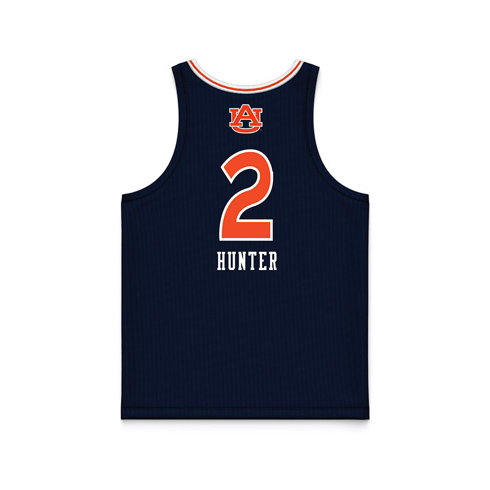 Auburn - NCAA Women's Basketball : Jordan Hunter - Blue Basketball Jersey