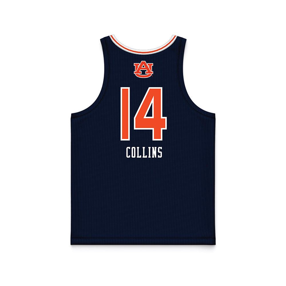 Auburn - NCAA Women's Basketball : Taylen Collins - Blue Basketball Jersey