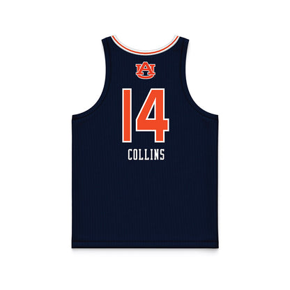 Auburn - NCAA Women's Basketball : Taylen Collins - Blue Basketball Jersey