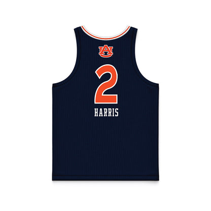 Auburn - NCAA Women's Basketball : Jamia Harris - Blue Basketball Jersey-1