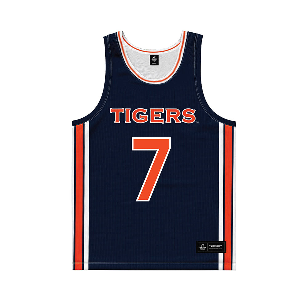 Auburn - NCAA Women's Basketball : A'riel Jackson - Blue Basketball Jersey-0