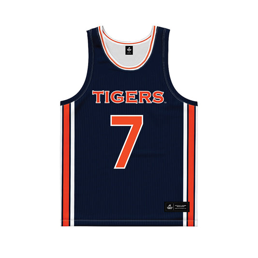 Auburn - NCAA Women's Basketball : A'riel Jackson - Blue Basketball Jersey-0