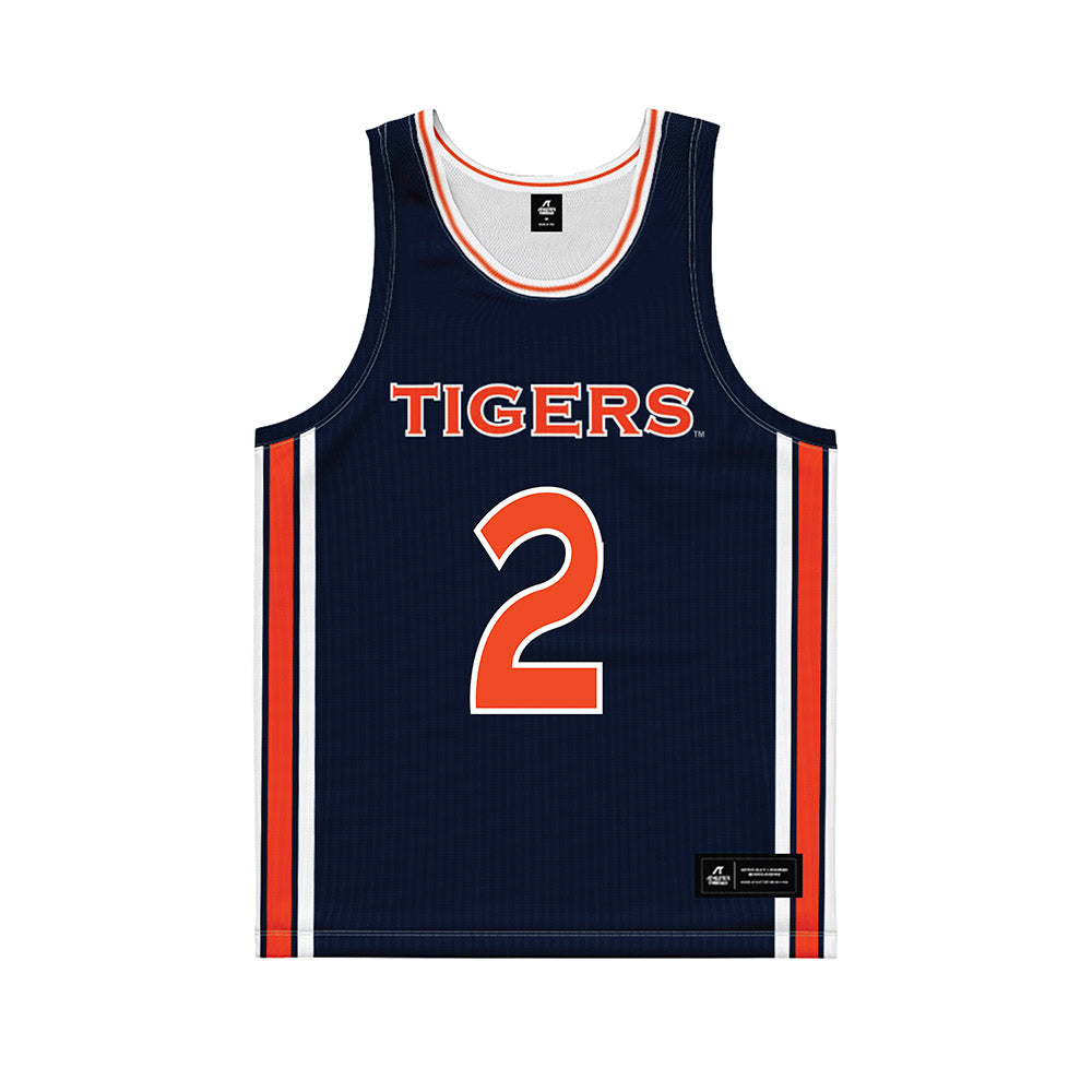 Auburn - NCAA Women's Basketball : Jamia Harris - Blue Basketball Jersey-0