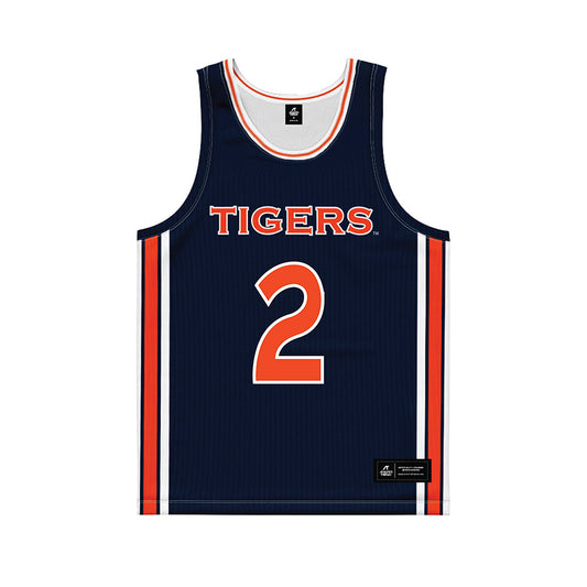 Auburn - NCAA Women's Basketball : Jamia Harris - Blue Basketball Jersey-0