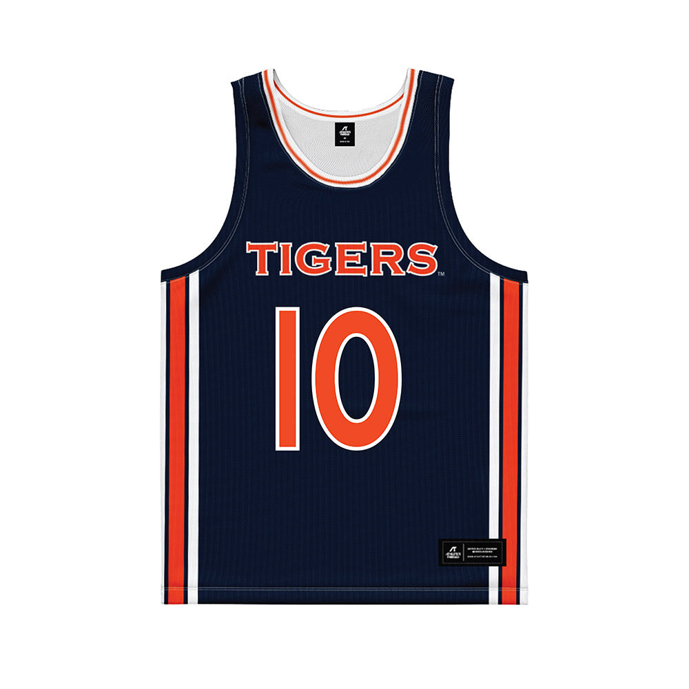 Auburn - NCAA Women's Basketball : Sania Richardson - Blue Basketball Jersey-0