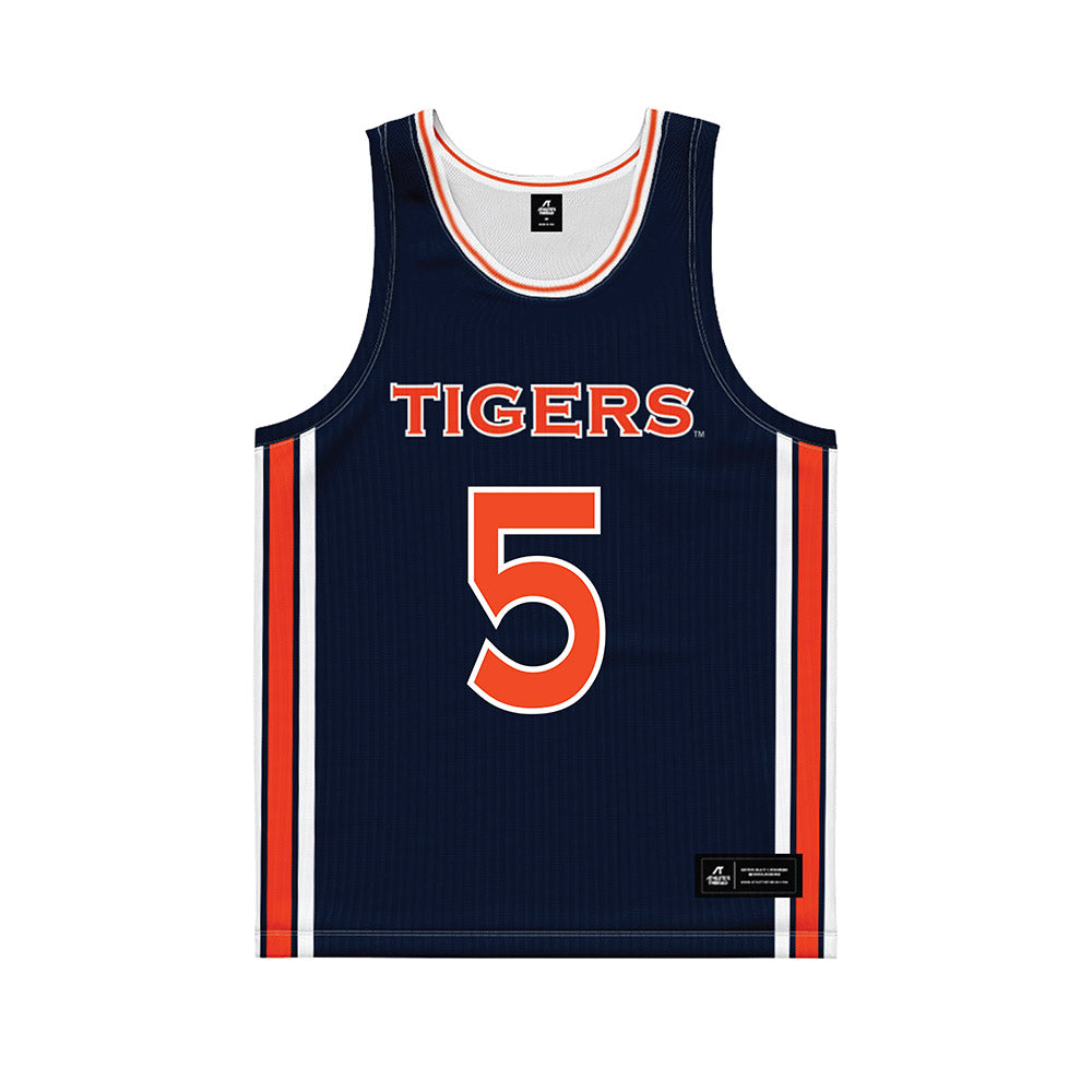 Auburn - NCAA Women's Basketball : Deyona Gaston - Blue Basketball Jersey